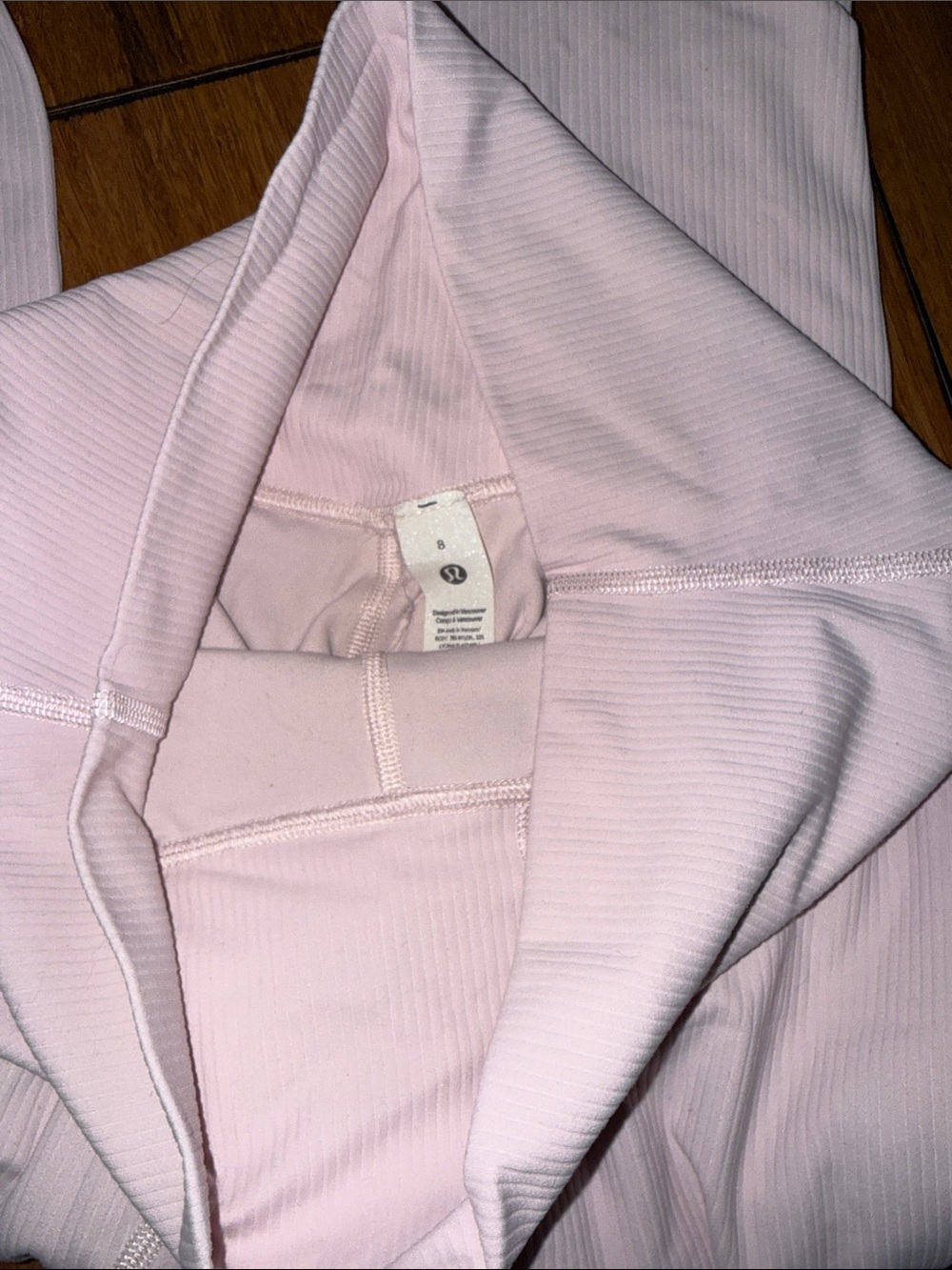 Lululemon light pink ribbed Align pant - Picture 4 of 4
